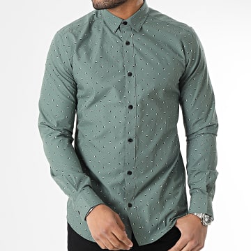  Only And Sons - Chemise Manches Longues Sane Vert Kaki