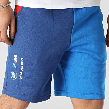  Puma - Short Jogging BMW Motorsport Essential 538146 Bleu Clair Bleu Marine