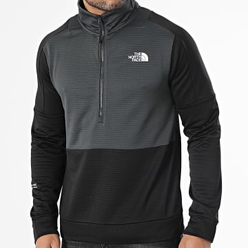  The North Face - Sweat Col Zippé MA A8247 Noir Gris Anthracite