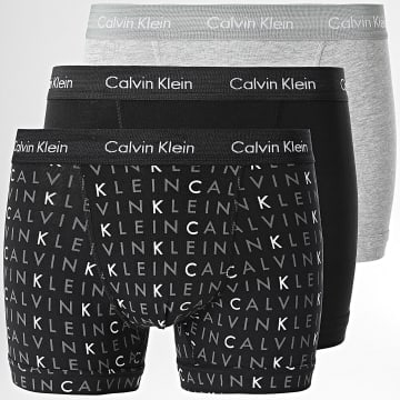 Calvin Klein - Juego de 3 calzoncillos U2662G Negro Gris Heather