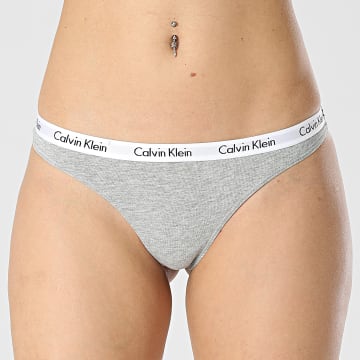Calvin Klein - Tanga de mujer D1617E Gris brezo