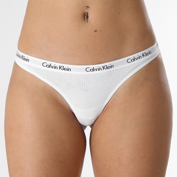  Calvin Klein - String Femme D1617E Blanc