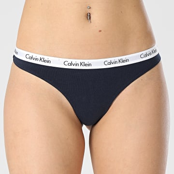  Calvin Klein - String Femme D1617A Bleu Marine