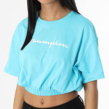Champion - Tee Shirt Crop Femme 116117 Bleu