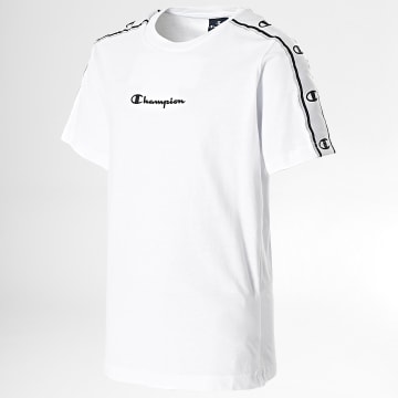  Champion - Tee Shirt A Bandes Enfant 306325 Blanc