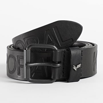 Ceinture Vintage Kaporal Cuir Véritable - Boucle Logo - Homme - Taille Ajustable