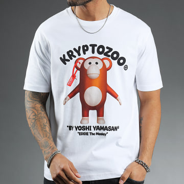  KryptoZoo - Tee Shirt Oversize Large Eddie The Monkey Blanc