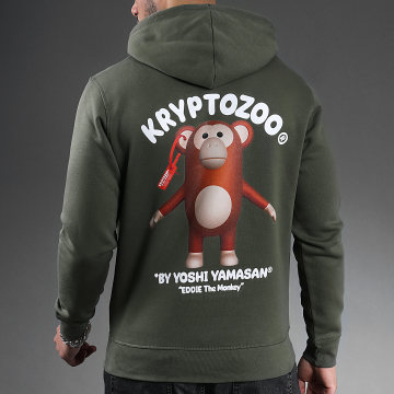 KryptoZoo - Sweat Capuche Eddie The Monkey Vert Kaki