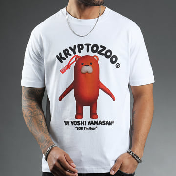  KryptoZoo - Tee Shirt Oversize Large Bob The Bear Blanc