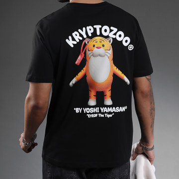  KryptoZoo - Tee Shirt Oversize Large Eye Of The Tiger Noir