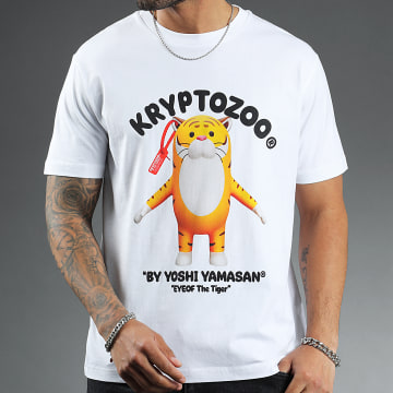  KryptoZoo - Tee Shirt Oversize Large Eye Of The Tiger Blanc
