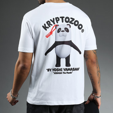  KryptoZoo - Tee Shirt Oversize Large Joshua The Panda Blanc