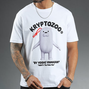  KryptoZoo - Tee Shirt Oversize Large Minty The Polar Bear Blanc