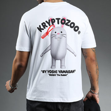  KryptoZoo - Tee Shirt Oversize Large Bunny The Rabbit Blanc