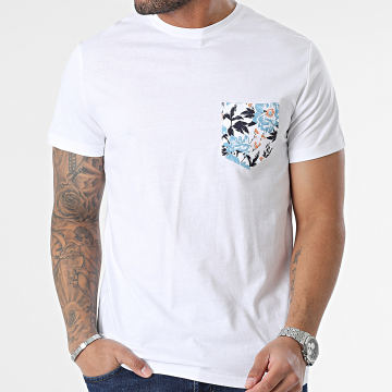  American People - Tee Shirt Poche Tiner Blanc Floral