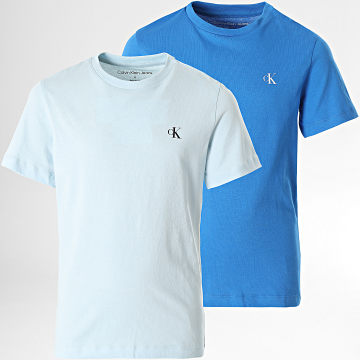  Calvin Klein - Lot De 2 Tee Shirts Enfant 1093 Bleu