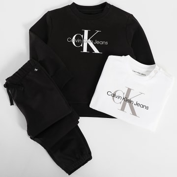  Calvin Klein - Ensemble De Survetement Bébé 0011 Noir Blanc