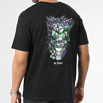 DC Comics - Tee Shirt Oversize Joker Graff Logo Nero Bianco