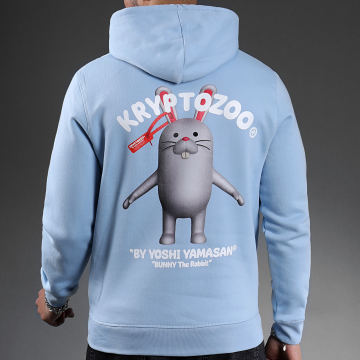  KryptoZoo - Sweat Capuche Bunny The Rabbit Bleu Clair