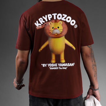  KryptoZoo - Tee Shirt Oversize Large Ramses The King Bordeaux