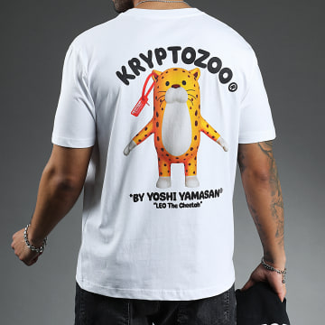  KryptoZoo - Tee Shirt Oversize Large Leo The Cheetah Blanc