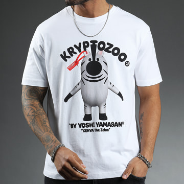  KryptoZoo - Tee Shirt Oversize Large Kenya The Zebra Blanc