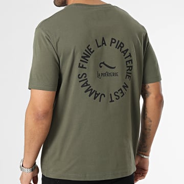  La Piraterie - Tee Shirt Oversize Large LPNJF 2 Vert Kaki Noir