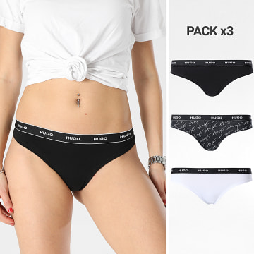  HUGO - Lot De 3 Strings Femme 50480150 Noir Blanc