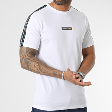  Ellesse - Tee Shirt A Bandes Onix SHR17989 Blanc