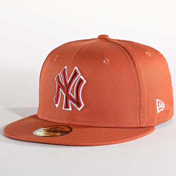  New Era - Casquette Fitted 59Fifty Team Outline New York Yankees Orange