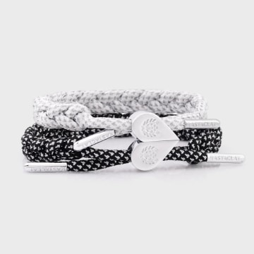  Rastaclat - Lot De 2 Bracelets Chromates Noir Blanc