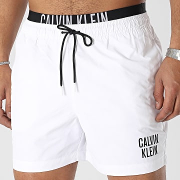 Calvin Klein - Shorts de baño Medium Double 0740 Blanco