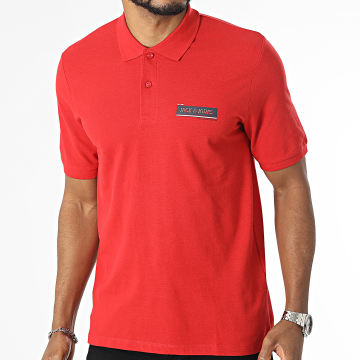 Jack And Jones - Polo Manches Courtes Adam Rouge