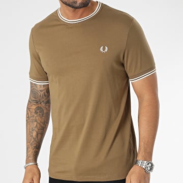  Fred Perry - Tee Shirt Twin Tipped M1588 Marron Clair