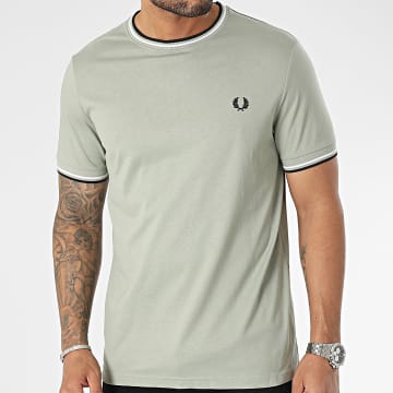 Fred Perry - Tee Shirt Twin Tipped M1588 Vert Clair