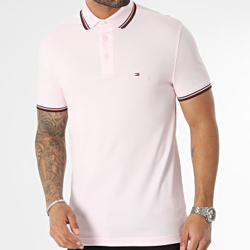 Tommy Hilfiger - Polo Manches Courtes 1985 RWB Tipped Slim 0750 Rose Clair