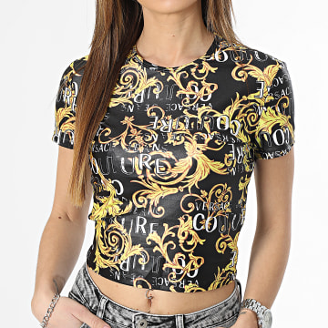  Versace Jeans Couture - Tee Shirt Femme 74HAH602 Noir Renaissance