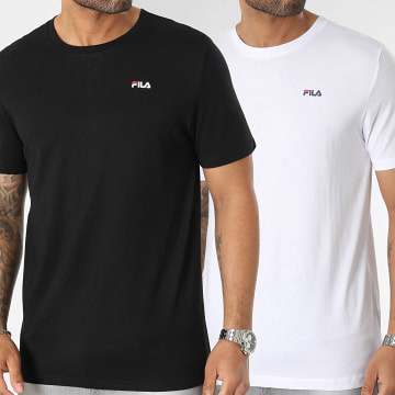  Fila - Lot De 2 Tee Shirts Brod FAM0083 Noir Blanc