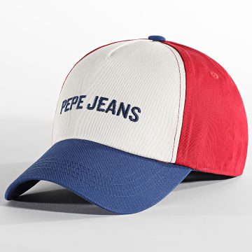 Pepe Jeans - Cappello Trucker Whitehall Rosso Blu Beige
