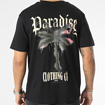  Luxury Lovers - Tee Shirt Oversize Large Paradise Palm Noir