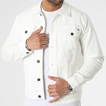  Only And Sons - Veste Jean Coin Life Colour 4453 Blanc