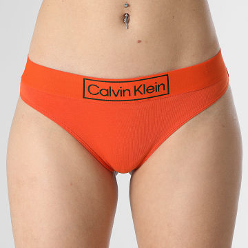  Calvin Klein - String Femme QF6774E Orange Fluo