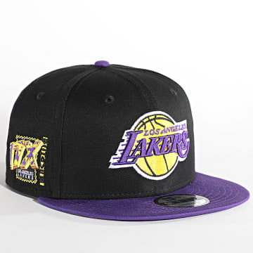  New Era - Casquette Snapback 59Fifty Team Patch Los Angeles Lakers Noir Violet