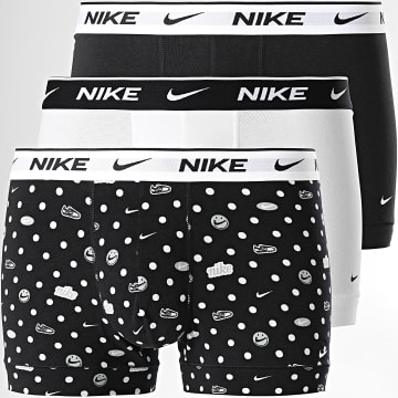  Nike - Lot De 3 Boxers PKE1008 Noir Blanc