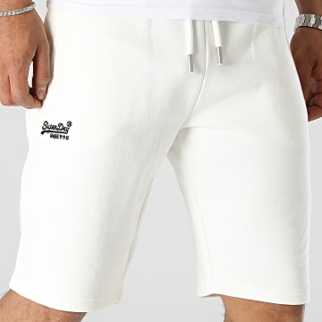 Superdry - Pantaloncini da jogging con ricamo logo vintage M7110395A Beige chiaro