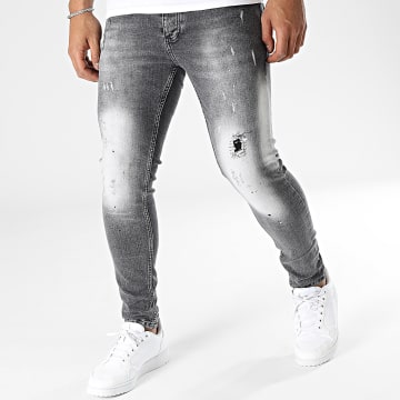  Black Industry - Jean Skinny Gris Anthracite