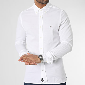 Tommy Hilfiger - 1985 Camisa de punto de manga larga 0675 Blanco