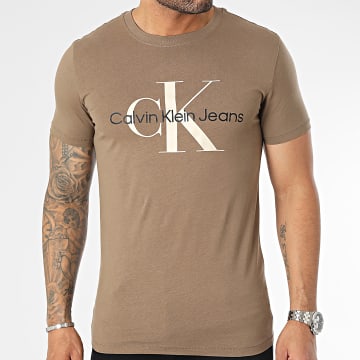  Calvin Klein - Tee Shirt Seasonal Monologo 0806 Marron