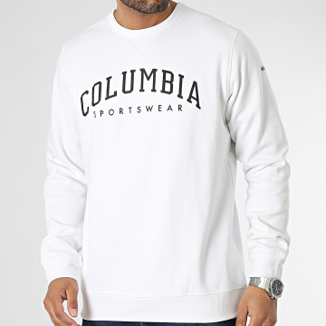  Columbia - Sweat Crewneck Logo Fleece 1884931 Blanc