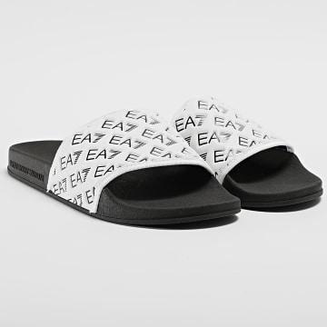  EA7 Emporio Armani - Claquettes XCP001-XK340 Noir Blanc